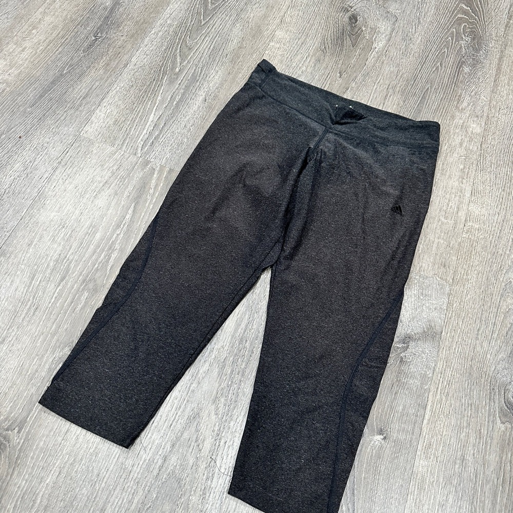 Adidas Climalite Womens‎ Medium Capri Leggings Charcoal Gray Cropped Capri Pants
